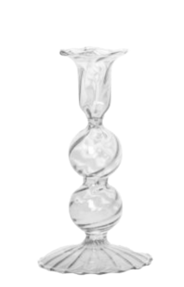 Zusss kandelaar glas bolling L transparant