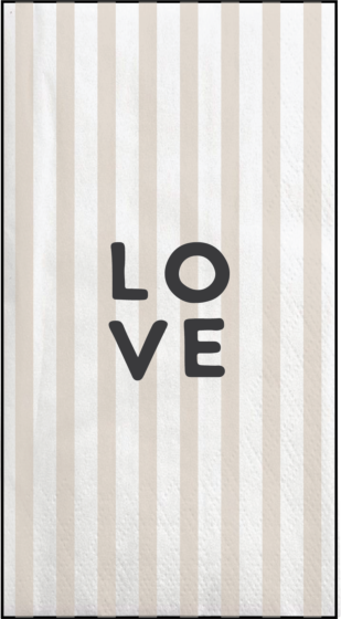 Zusss servetten rechthoek streep love