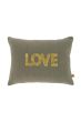 Zusss kussen love 25x35cm antracietgrijs/goud