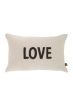 Zusss kussen love 50x30cm antracietgrijs/zand