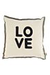 Zusss kussen love 45x45cm zand/antracietgrijs
