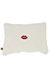 Zusss kussen teddy mon cheri 35x25cm wit/rood