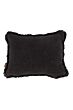 Zusss kussen velvet zilver hartje 35x25cm antracie