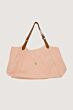 Zusss love tote bag met leren details pink-One Size