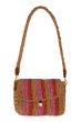 Zusss raffia schoudertas met streep