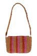 Zusss raffia schoudertas met streep