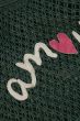 Zusss strandtas met borduur amour donker groen