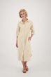 Zusss linnen streep jurk off white / taupe