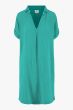 Zusss mousseline tuniek met kraag turquoise