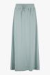 Zusss lange wijde jersey rok vergrijsd blauw