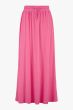 Zusss lange wijde jersey rok fel roze