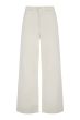 Zusss denim stretch broek wijd model wit