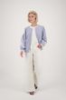 Zusss denim stretch broek wijd model wit