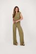 Zusss gebreide broek ajour kaki