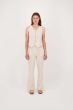 Zusss streep broek wijd model off white / ecru
