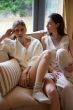 Zusss streep broek wijd model off white / ecru