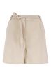 Zusss streep structuur short met strik ceintuur