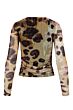 Zusss mesh top met vlekken print