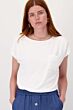 Zusss top met boothals met borduur off white