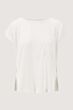 Zusss top met boothals met borduur off white