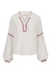 Zusss blouse lange mouw met borduur details wit