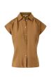 Zusss modal blouse mouwloos camel