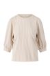 Zusss pofmouw top gestreept off white/ecru