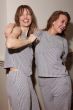 Zusss pofmouw top gestreept wit / donkerblauw