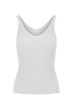 Zusss singlet gebreid in rib off white