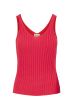 Zusss singlet gebreid in rib rood