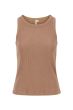 Zusss singlet ronde hals in rib taupe