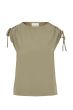 Zusss top met schouder detail strik kaki