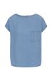 Zusss top tencel korte mouw lichte denim
