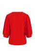 Zusss top van broderie korte mouw rood