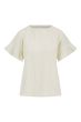 Zusss T-shirt met vlindermouw off white