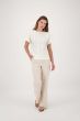 Zusss T-shirt met vlindermouw off white