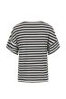 Zusss T-shirt met vlindermouw gestreept