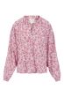 Zusss blouse lange mouw met print wit / rood