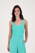 Zusss singlet van polyamide stof turquoise