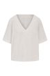 Zusss linnen v-hals top off white
