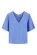 Zusss linnen v-hals top lavenderblauw