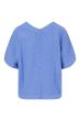 Zusss linnen v-hals top lavenderblauw
