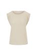 Zusss mouwloze top van crinkle stof off white
