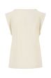 Zusss mouwloze top van crinkle stof off white