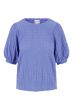 Zusss pofmouw top van crinkle stof lavenderblauw