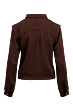  Zusss satijnen blouse met schouderdetail bruin