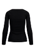 Zusss basic rib V hals top met stretch