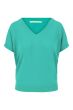 Zusss fijnbrei top met v-hals turquoise