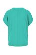 Zusss fijnbrei top met v-hals turquoise