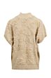 Zusss mouwloze trui met lurex jacquard
